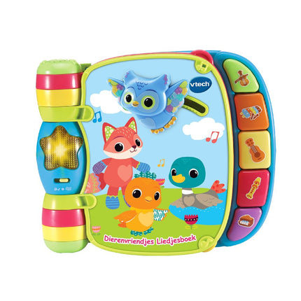 Vtech Baby Boekje Dierenvriendjes Liedjes Blauw - Vtech - Babywinkel - 3417761667729